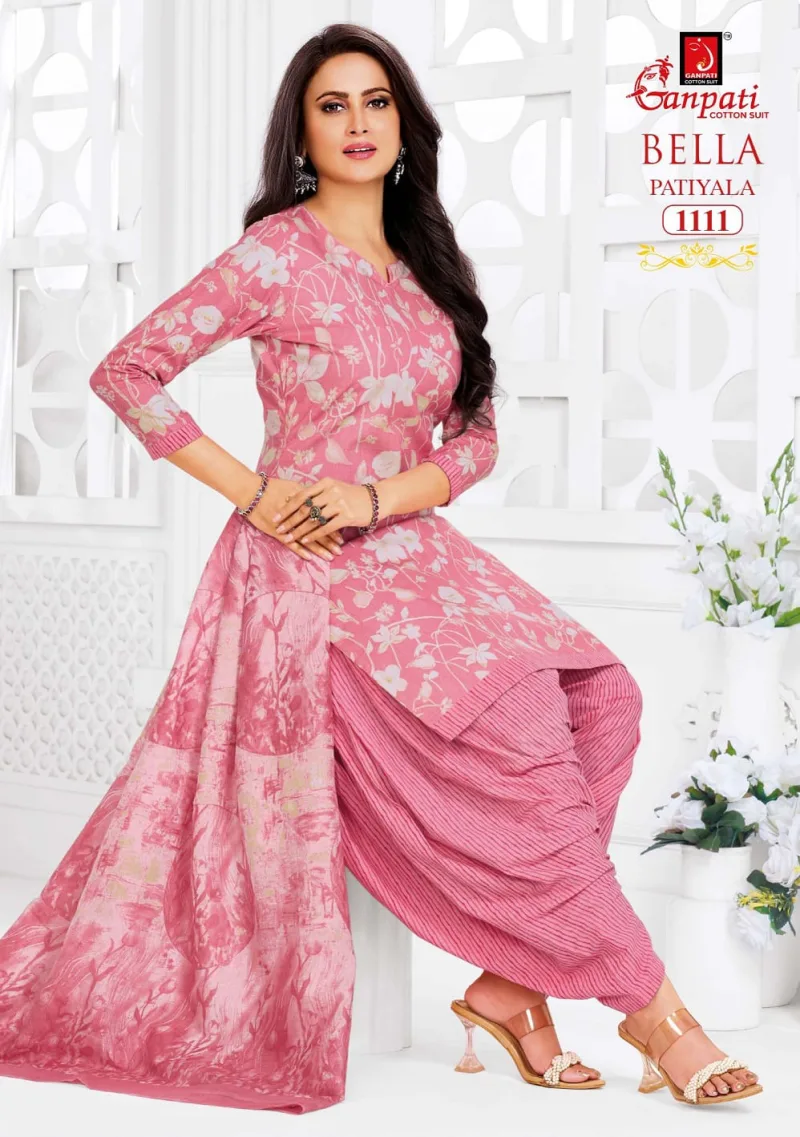 Bella Patiyala Vol 11 By Ganpati Cotton Readymade Patiyala Dress 